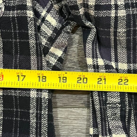 True Religion Brand Jeans Plaid Flannel Shirt Horseshoe Logo Back Graphic Small - Picture 8 of 9